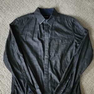 Men's Charcoal Button-Up Shirt